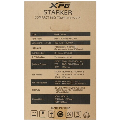 Компьютерный корпус ADATA XPG STARKER ARGB TG Black (STARKER-BKCWW)