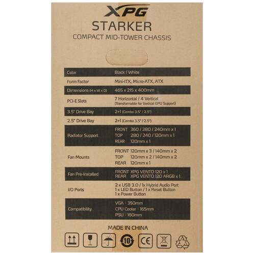 Компьютерный корпус ADATA XPG STARKER ARGB TG Black (STARKER-BKCWW)