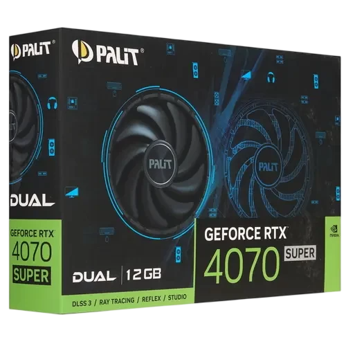 Видеокарта Palit (NED407S019K9-1043D) GeForce RTX 4070 SUPER 12GB Dual
