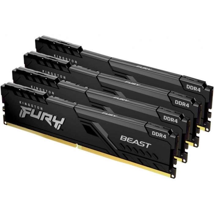 Оперативная память 64 Gb 3200 MHz Kingston FURY Beast Black (KF432C16BB1K4/64)