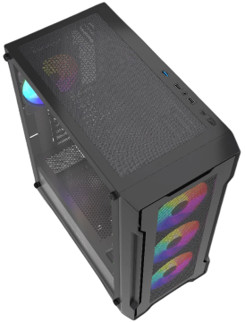 Компьютерный корпус Powercase Mistral X4B FRGB TG Black (CMXB-L4)