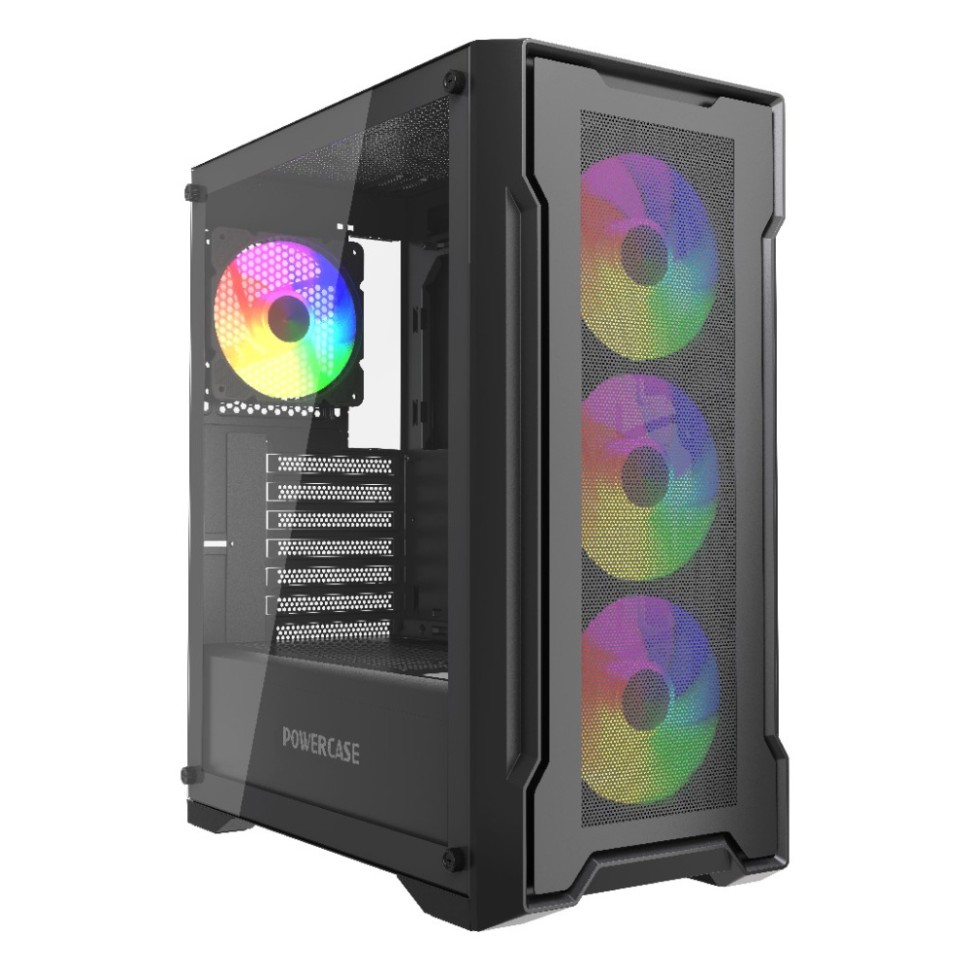 Компьютерный корпус Powercase Mistral X4B ARGB TG Black (CMXB-L4)