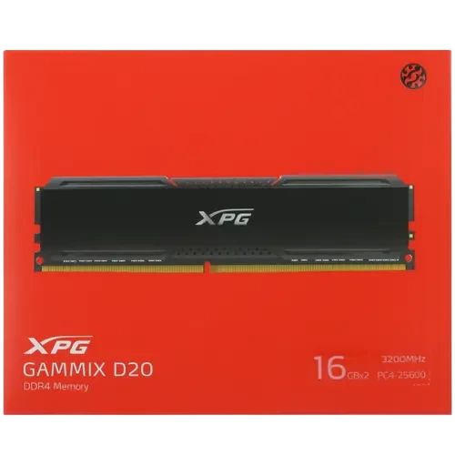 Оперативная память 32 Gb 3200 MHz ADATA XPG GAMMIX D20 Black (AX4U320016G16A-DCBK20)