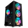 Компьютерный корпус 1STPLAYER FIREBASE X7-G TG Black X7-G-BK-3G6P-1G6