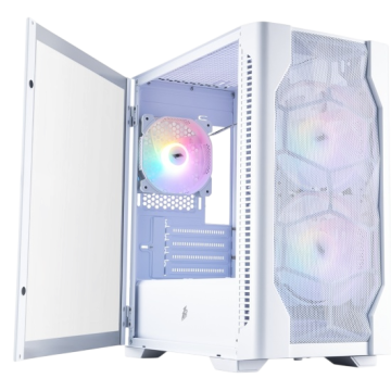 Компьютерный корпус 1STPLAYER DK D4-M FRGB White (D4-M-WH-2F1P-W-1F1-W)
