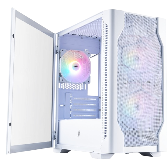 Компьютерный корпус 1STPLAYER DK D4-M FRGB White (D4-M-WH-2F1P-W-1F1-W)