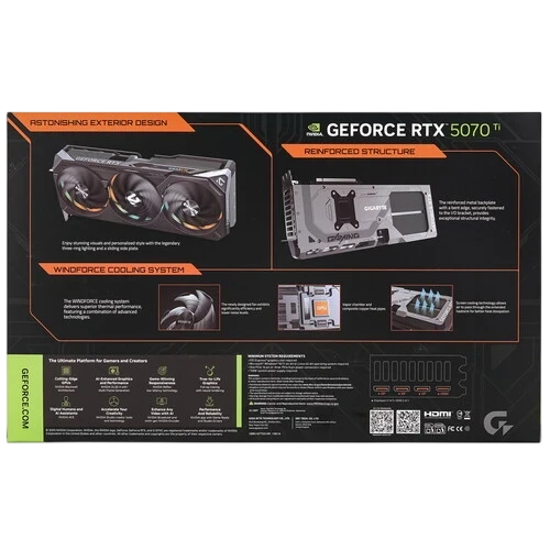 Видеокарта Gigabyte (GV-N507TGAMING-16GD) GeForce RTX 5070 Ti 16GB GAMING