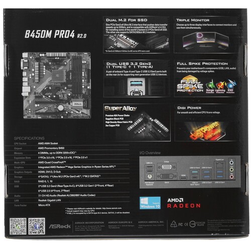 Материнская плата ASRock B450M PRO4 R2.0