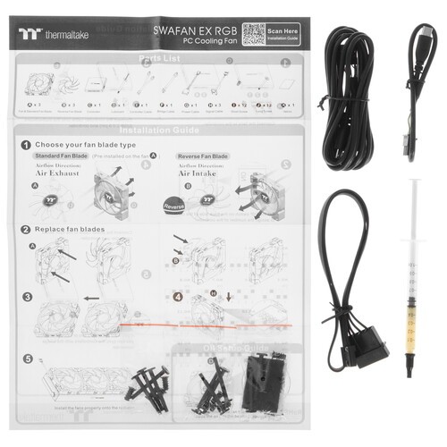 Комплект вентиляторов для корпуса Thermaltake SWAFAN EX14 TT Premium Edition RGB White CL-F162-PL14SW-A