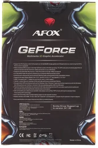Видеокарта AFox (AF210-512D3L3-V2) GeForce GT 210 512MB