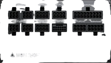 Блок питания Montech 750W CENTURY G5 Black (CENTURYG5750) 16 Pin (PCIe 5.0 Connector Cable Details)