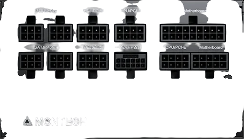 Блок питания Montech 750W CENTURY G5 Black (CENTURYG5750) 16 Pin (PCIe 5.0 Connector Cable Details)