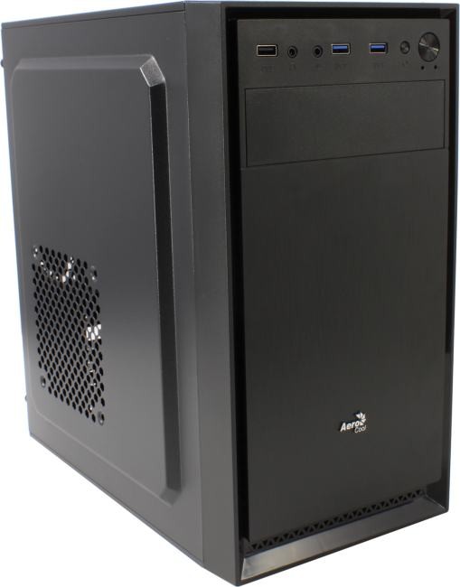 Компьютерный корпус Aerocool CS-104-S-BK-v2 с БП 500W
