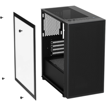 Компьютерный корпус XASTRA A305M TG 3FRGB Black (A305M-2FC14F-1FC12F)