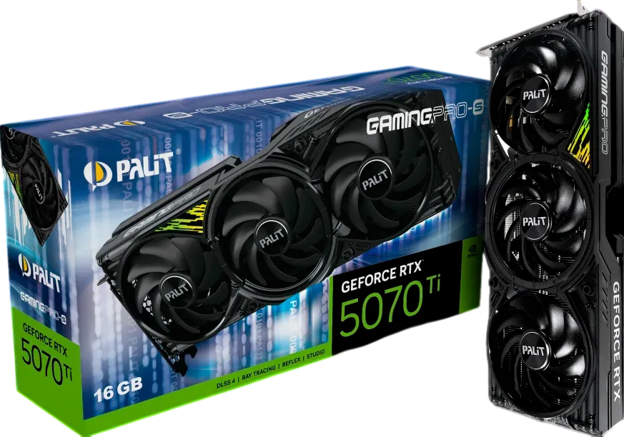 Видеокарта Palit (NE7507T019T2-GB2031U) GeForce RTX 5070 Ti 16GB GAMINGPRO-S