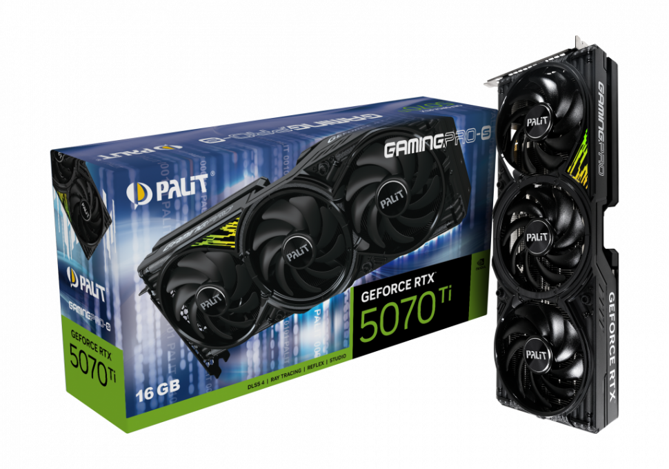 Видеокарта Palit (NE7507T019T2-GB2031U) GeForce RTX 5070 Ti 16GB GAMINGPRO-S