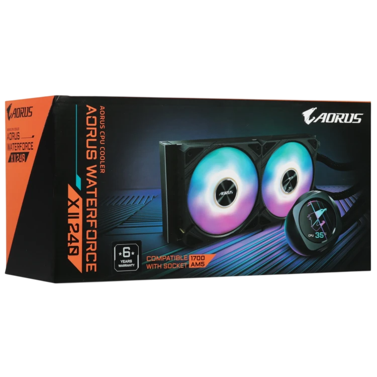 Система жидкостного охлаждения для процессора Gigabyte MULTI SOCKET GP-AORUS WATERFORCE X II 240