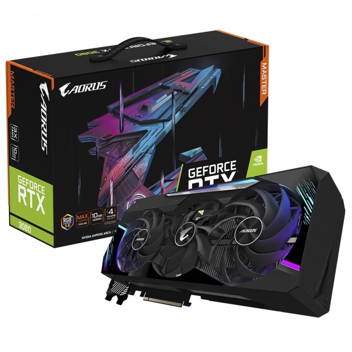 Видеокарта GIGABYTE (GV-N3080AORUS M-10GD) GeForce RTX 3080 10GB AORUS MASTER (rev. 2.0)