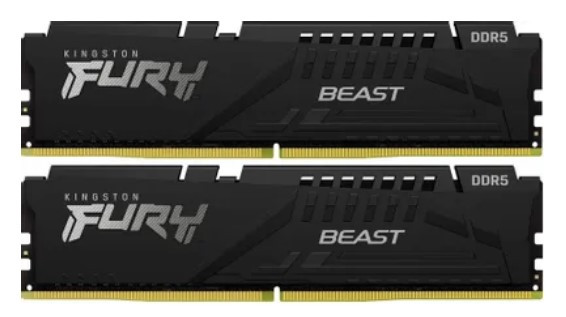 Оперативная память 64 Gb 6000 MHz Kingston FURY Beast Black (KF560C30BBEK2-64)