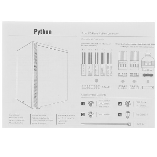 Компьютерный корпус Aerocool PYTHON V1 Python-G-BK-v1 (4718009158689)