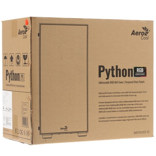 Компьютерный корпус Aerocool PYTHON V1 Python-G-BK-v1 (4718009158689)