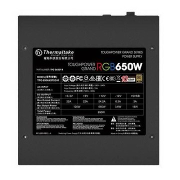 Блок питания Thermaltake 650W TOUGHPOWER GRAND Sync RGB 650 PS-TPG-0650FPCGEU-S