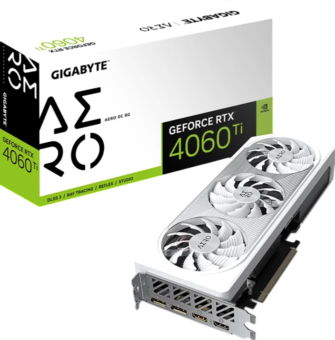 Видеокарта Gigabyte (GV-N406TAERO OC-8GD) GeForce RTX 4060 Ti 8GB AERO OC