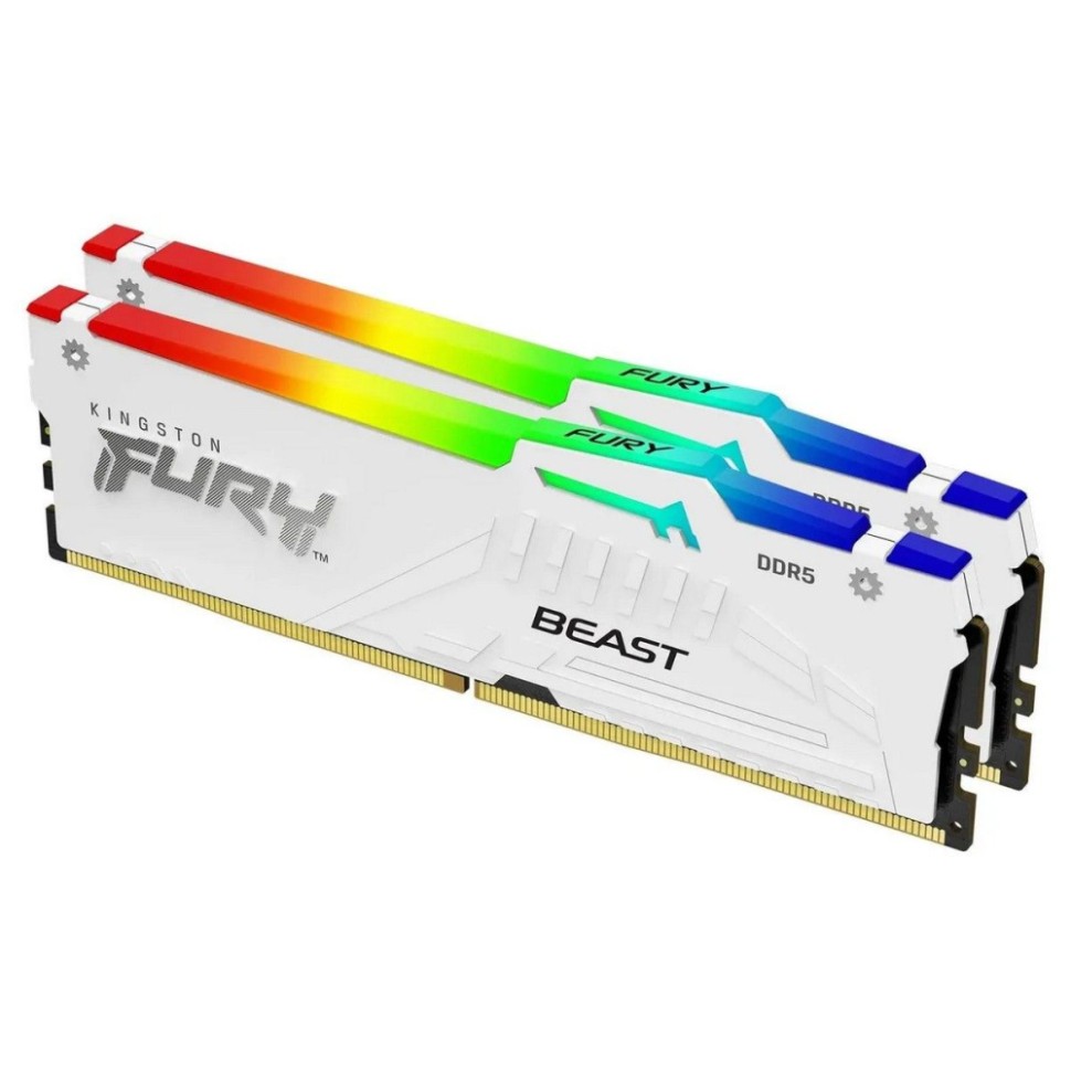 Оперативная память 64 Gb 6000 MHz Kingston FURY Beast RGB White (KF560C30BWEAK2-64)