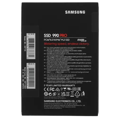 Твердотельный накопитель Samsung 1000 Gb 990 PRO (MZ-V9P1T0BW)