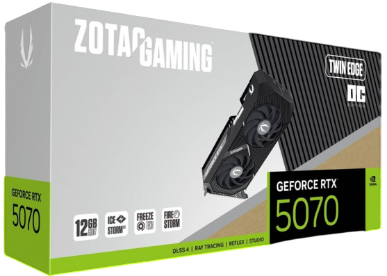 Видеокарта ZOTAC (ZT-B50700H-10P) GeForce RTX 5070 12GB Twin Edge OC