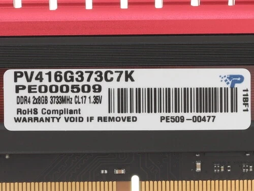 Оперативная память 16 Gb 3733 MHz Patriot KIT2 DDR4 (PV416G373C7K)