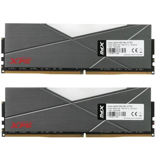 Оперативная память 32 Gb 3200 MHz ADATA XPG SPECTRIX D50 Grey RGB (AX4U320016G16A-DT50)