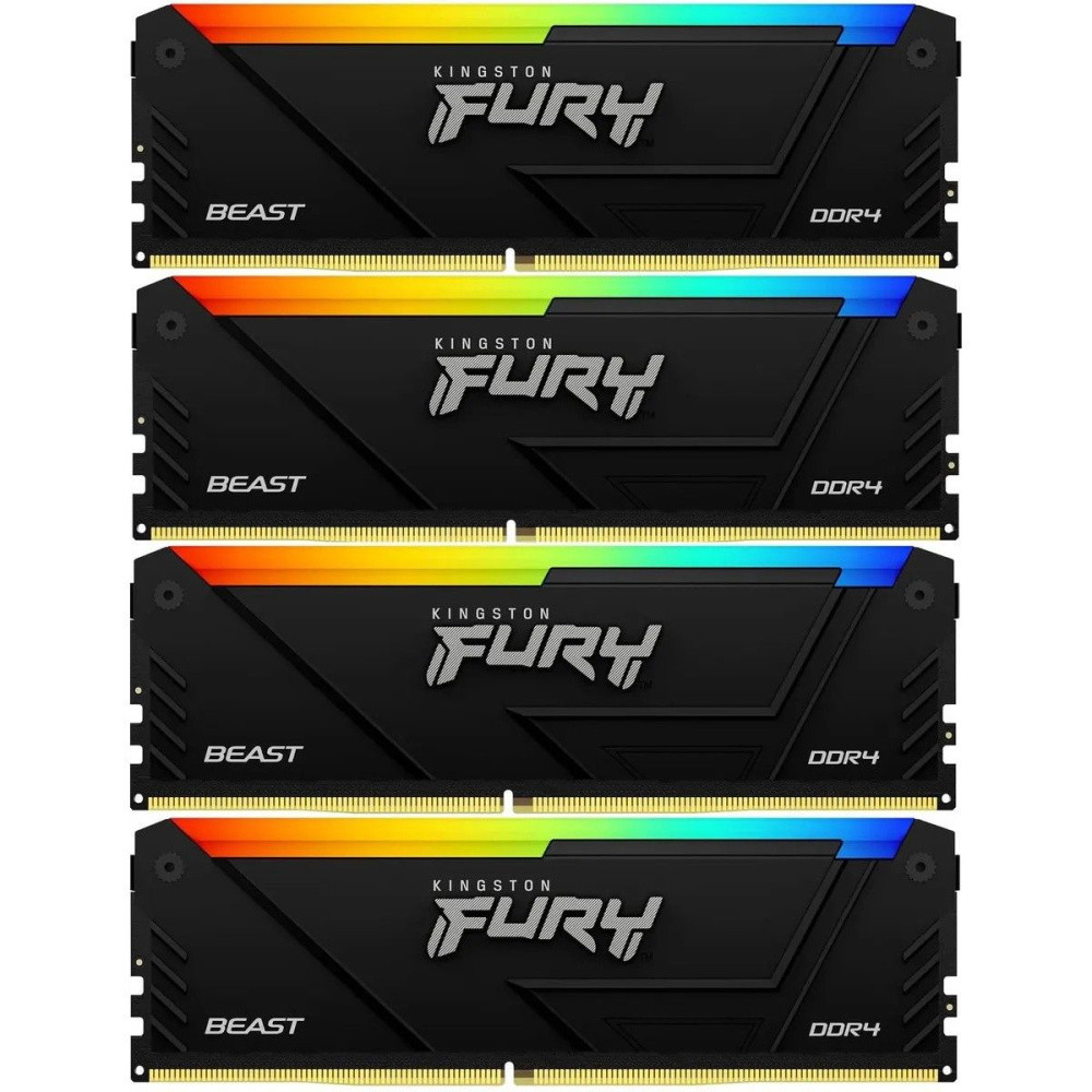 Оперативная память 64 Gb 3200 MHz Kingston FURY Beast Black (KF432C16BB2AK4/64)