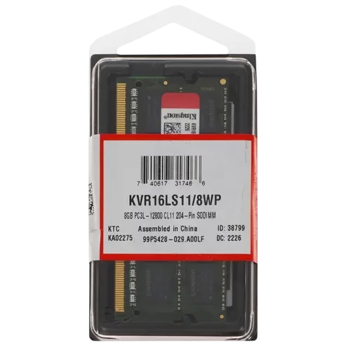 Оперативная память 8 Gb 1600 MHz Kingston (KVR16LS11/8WP)