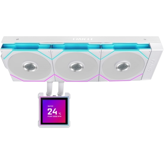 Система жидкостного охлаждения для процессора Lian Li HydroShift II LCD-S 360TL (GHS2LCDS36TW) White (G89.GHS2LCDS36TW.R0)