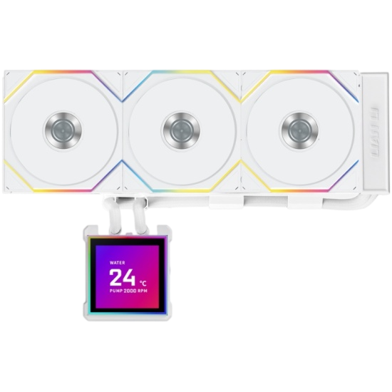 Система жидкостного охлаждения для процессора Lian Li HydroShift II LCD-S 360TL (GHS2LCDS36TW) White (G89.GHS2LCDS36TW.R0)