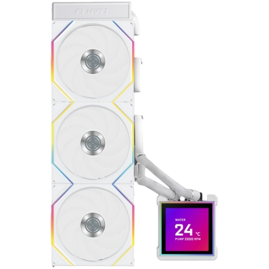 Система жидкостного охлаждения для процессора Lian Li HydroShift II LCD-S 360TL (GHS2LCDS36TW) White (G89.GHS2LCDS36TW.R0)