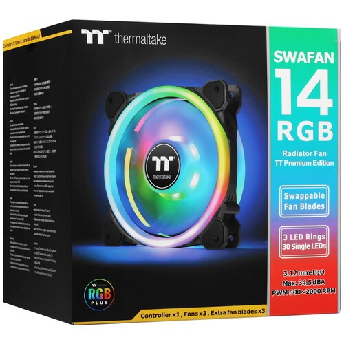 Комплект вентиляторов для корпуса Thermaltake SWAFAN 14 TT Premium Edition RGB CL-F138-PL14SW-A PWM