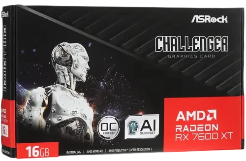 Видеокарта ASRock (RX7600XT CL 16GO) Radeon RX 7600 XT 16GB Challenger OC