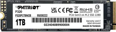 Твердотельный накопитель Patriot 1000 Gb P320 (P320P1TBM28)