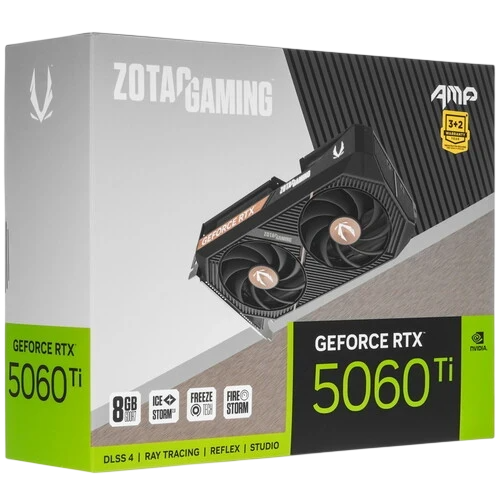 Видеокарта ZOTAC (ZT-B50610F-10M) GeForce RTX 5060 Ti 8GB AMP