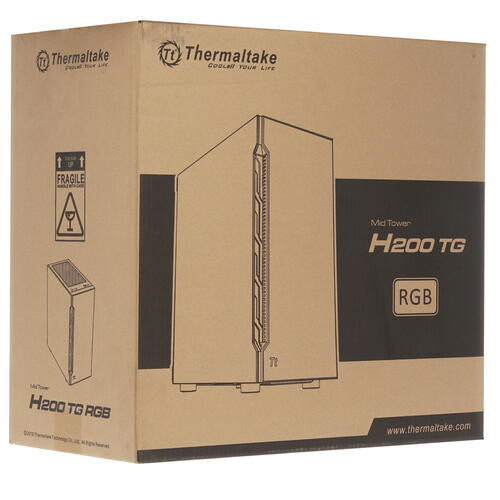 Компьютерный корпус ThermalTake H200 TG RGB Snow White CA-1M3-00M6WN-00
