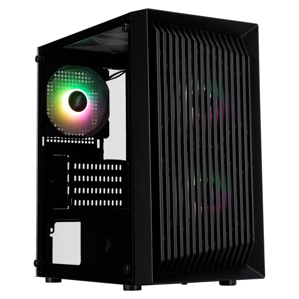 Компьютерный корпус 1STPLAYER BLACK.SIR BS-2 ARGB Black (BS-2-BK-3F7)