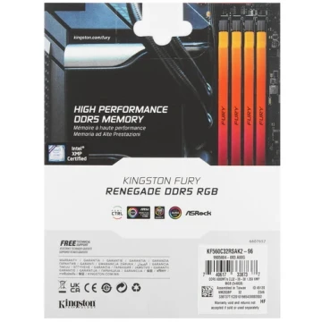 Оперативная память 96 Gb 6000 MHz Kingston RGB Black/White (KF560C32RSAK2-96)