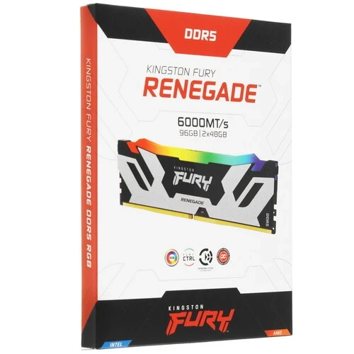 Оперативная память 96 Gb 6000 MHz Kingston RGB Black/White (KF560C32RSAK2-96)
