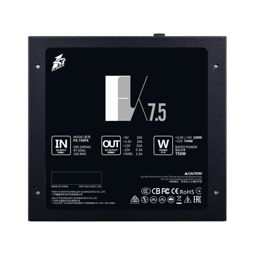 Блок питания 1STPLAYER 750W FK Black (PS-750FK)