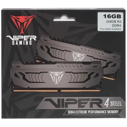 Оперативная память 16 Gb 4000 MHz PATRIOT VIPER STEEL Gaming (PVS416G400C9K)