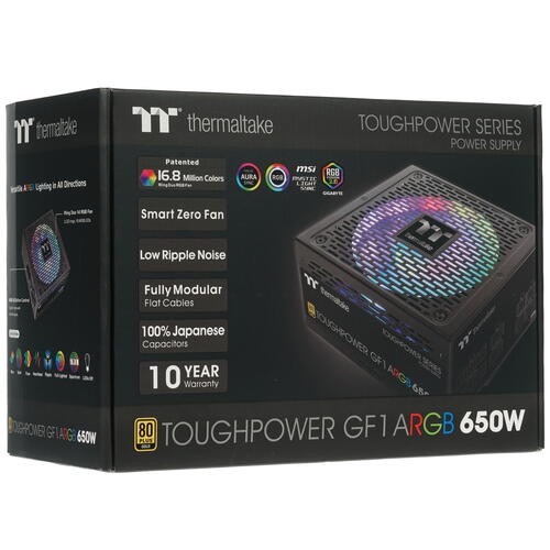Блок питания Thermaltake 650W TOUGHPOWER GF1 ARGB PS-TPD-0650F3FAGE-1