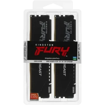 Оперативная память 32 Gb 6000 MHz Kingston FURY Beast Black (KF560C36BBEK2-32)