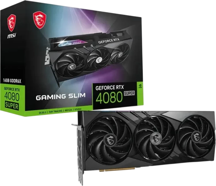 Видеокарта MSI (RTX 4080 SUPER 16G GAMING SLIM) GeForce RTX 4080 SUPER 16GB GAMING SLIM